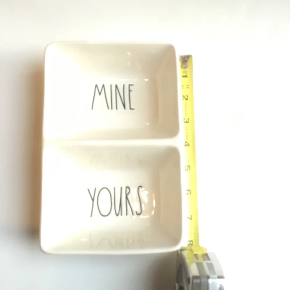 RAE DUNN White Ceramic Organizer Divided Small Trinket Storage Dish 🆕